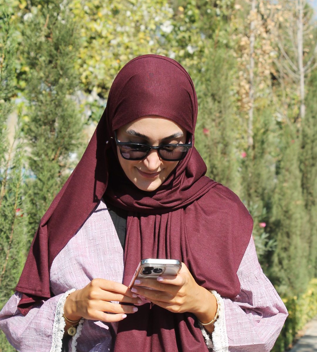 شال کشی عنابی