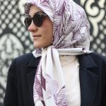 روسری توییل پرسا زرشکی