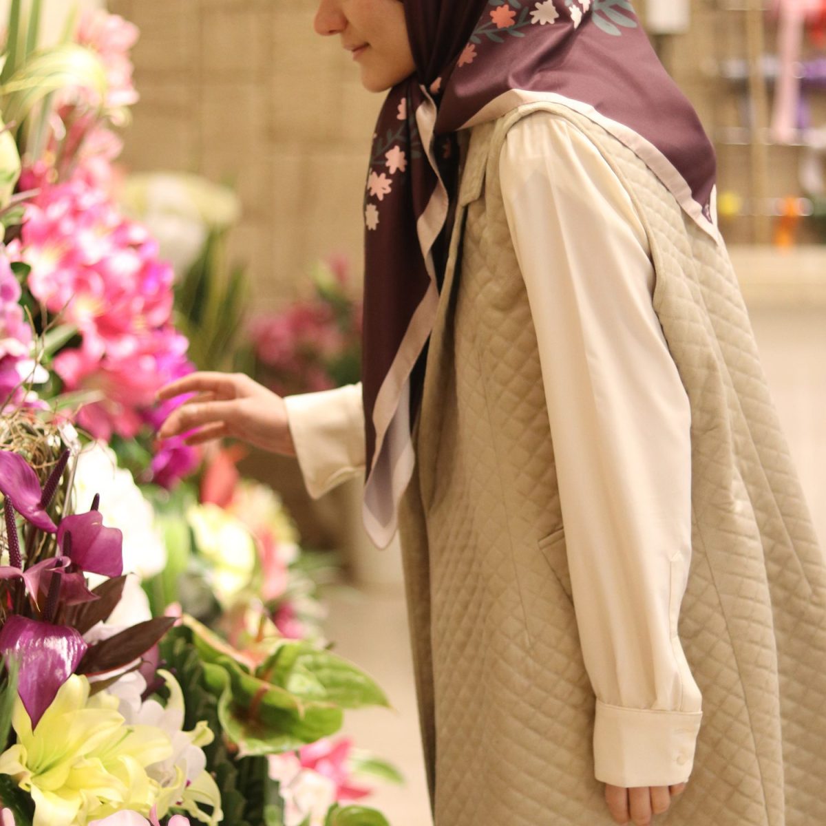 روسری توییل پاندورا قهوه ای