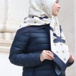 روسری توییل نوژین سرمه ای تیره