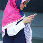 روسری نخی تمیس سرخابی