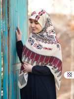 روسری زرشکی نخ ابریشم