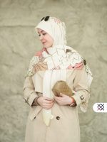 روسری ژاکارد نخ نوک گلی