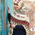 روسری سهره زرشکی نخ ابریشم