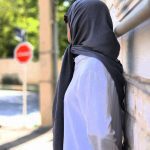 روسری نخی ذغالی