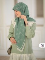 روسری پاپیونیان سبز نخی