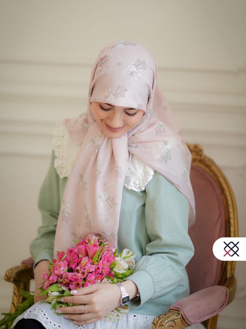 روسری فسقلیان نخی