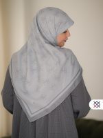 روسری پاپیونیان طوسی نخی