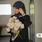 روسری پاپیونیان مشکی نخی