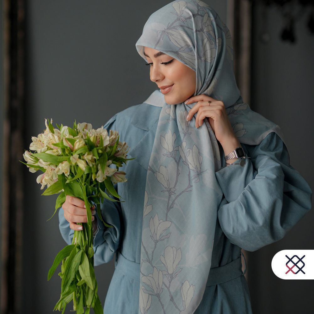 روسری سپیدچی نخی حصیری