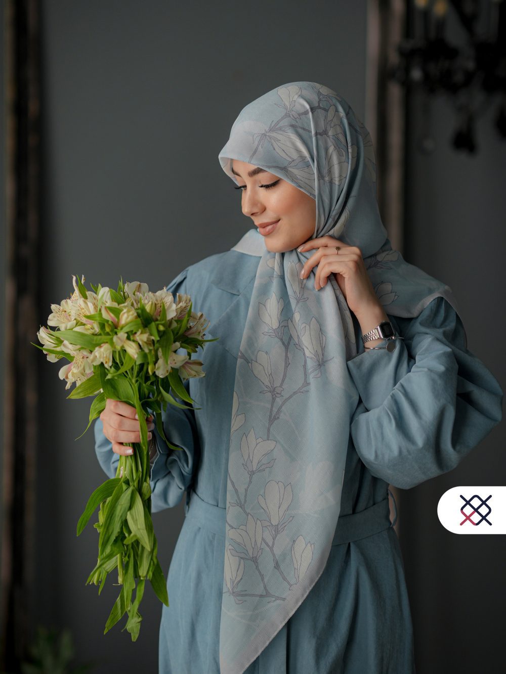 روسری سپیدچی نخی حصیری