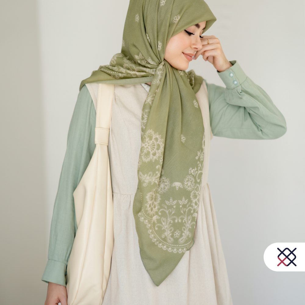 روسری اوساکا سبز جوانه (سبدی)