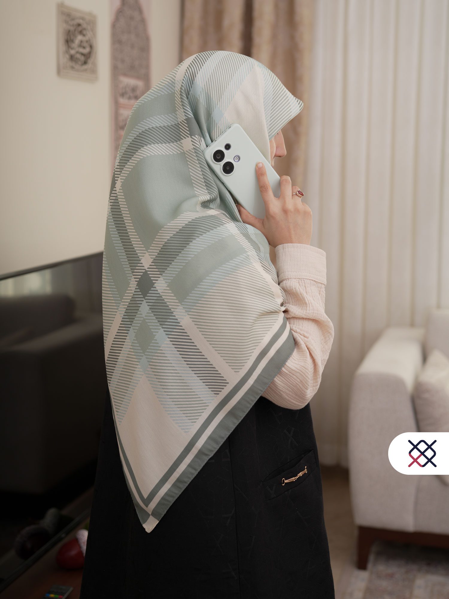 روسری مامی سبز