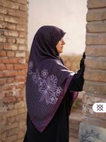 روسری سپینود بادمجانی ( نخی)