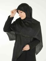 روسری ژاکارد لمه دار سما مشکی
